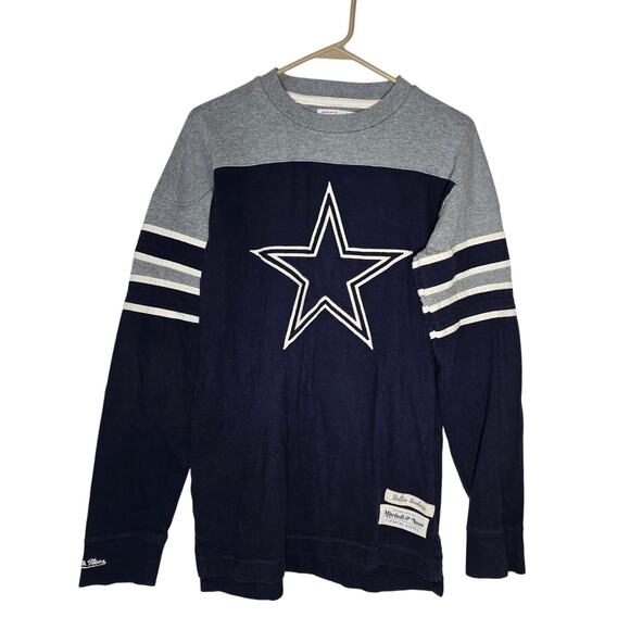 Vintage Mitchell & Ness Throwback Cowboys Men's M Soft Long Sleeve Sweatshirt - Picture 1 of 10